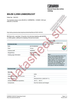 1401815 datasheet  